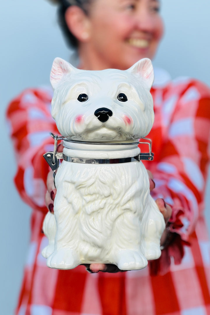 WESTIE CERAMIC STORAGE JAR