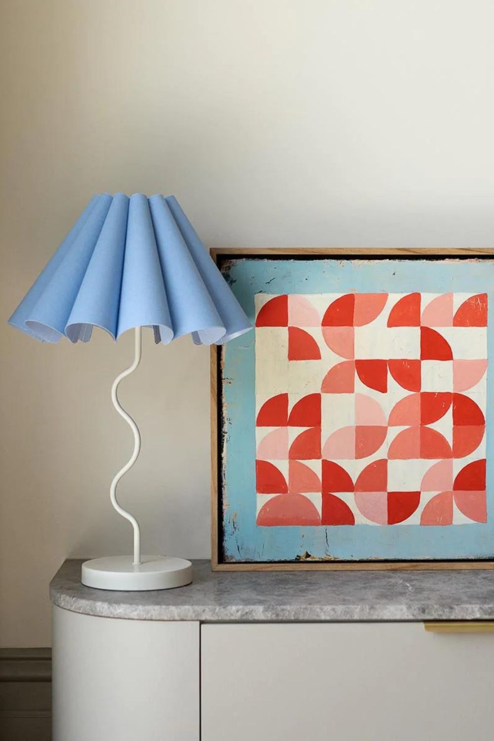 CORA TABLE LAMP - BLUE | WHITE
