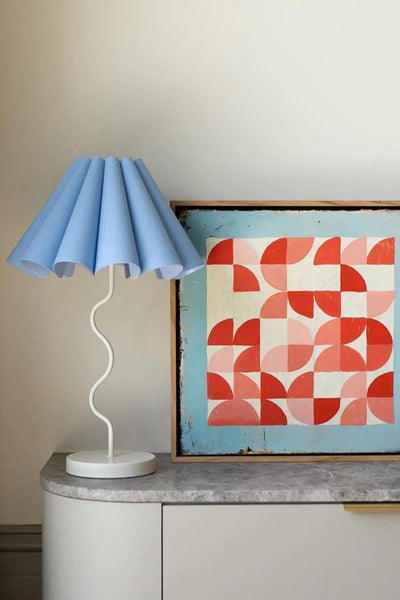 CORA TABLE LAMP - BLUE | WHITE