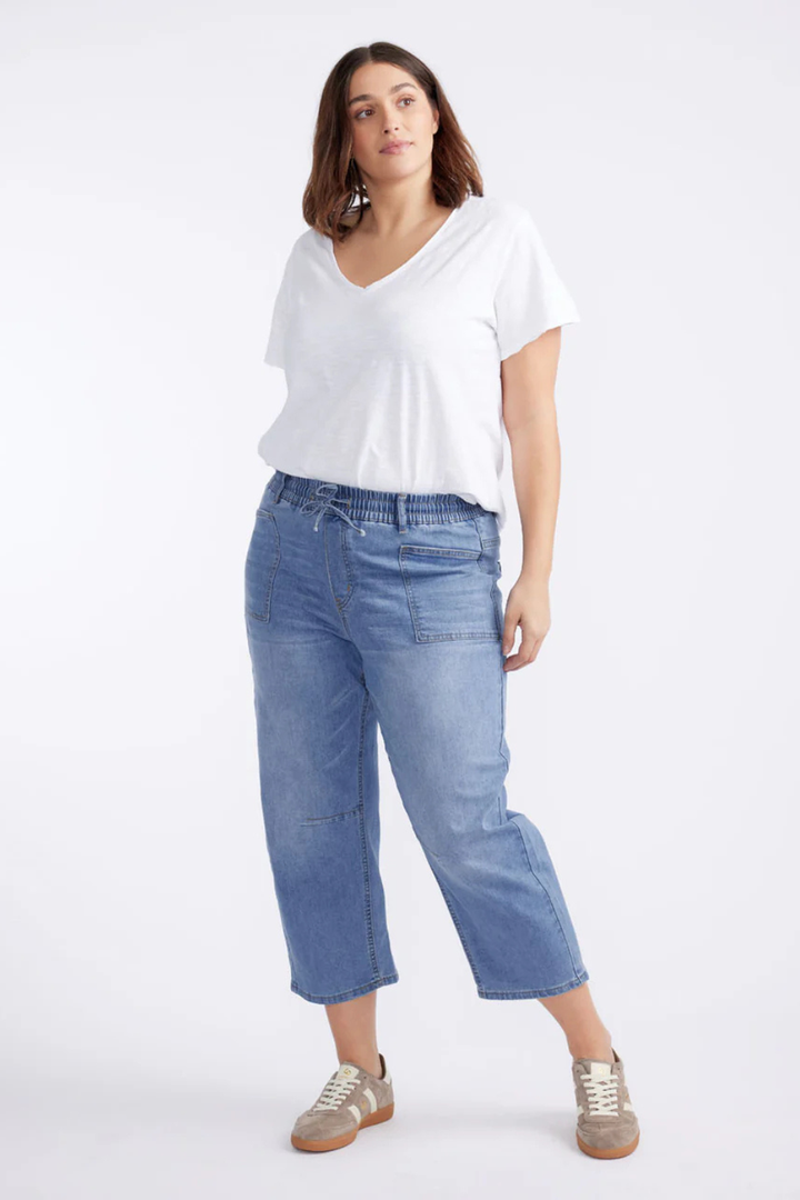 Leo Barrel Jeans - Blue Denim