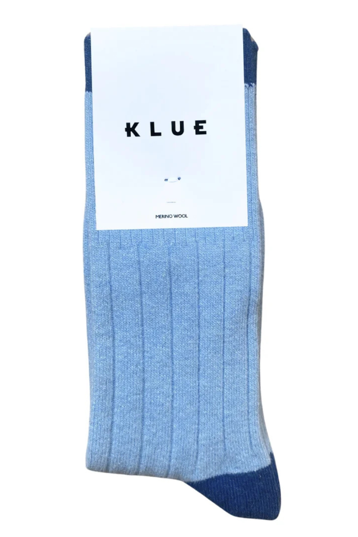KLUE Merino Wool socks with Bands -  Grey & Blue