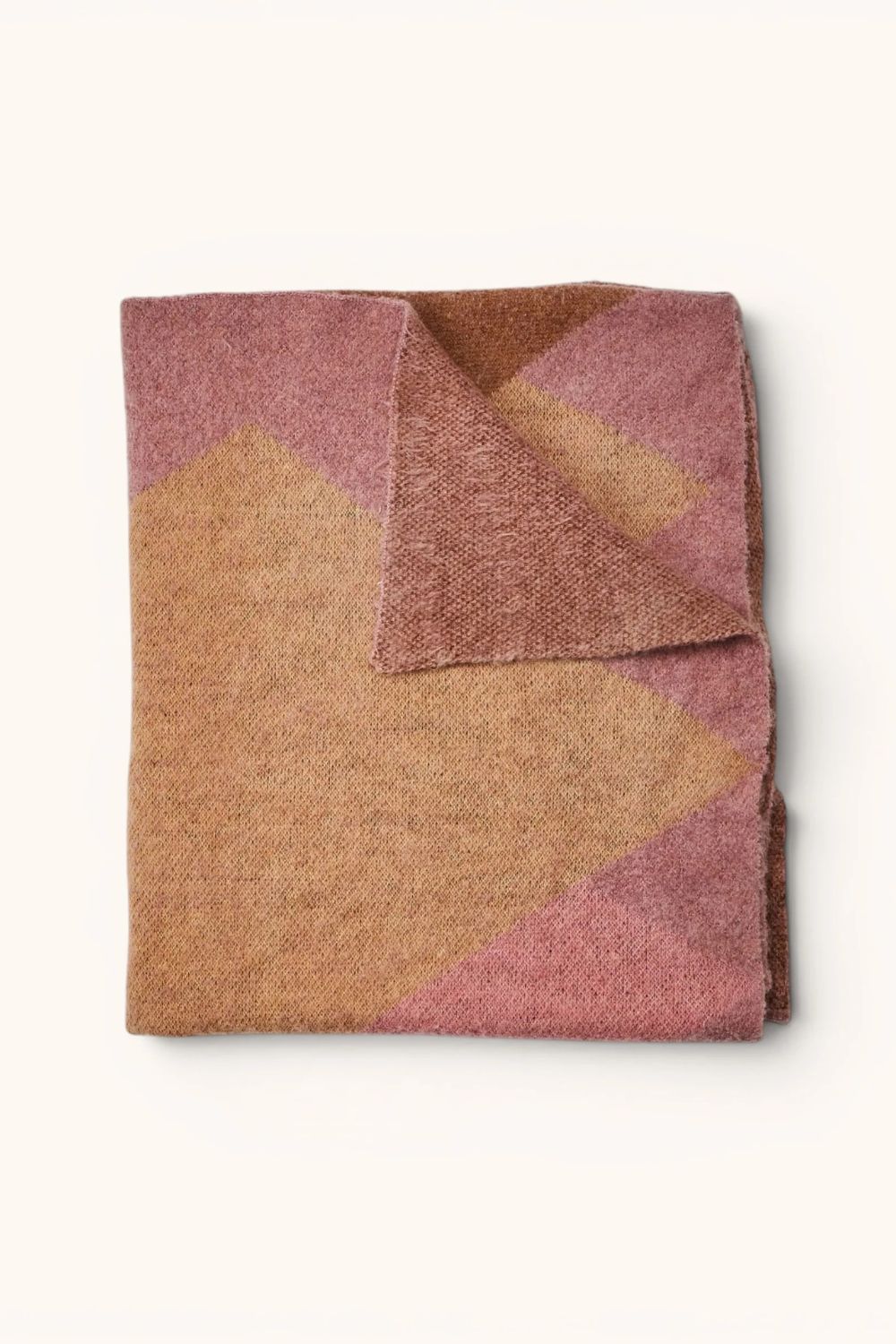 Geometric Pink Mohair Throw