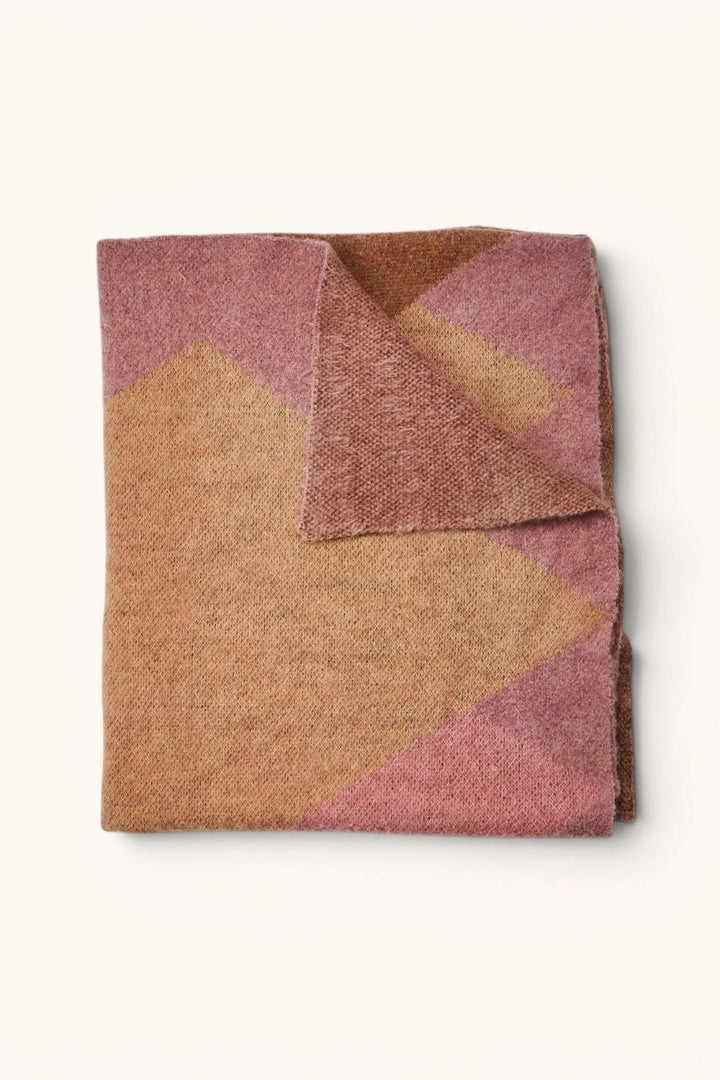 Geometric Pink Mohair Throw