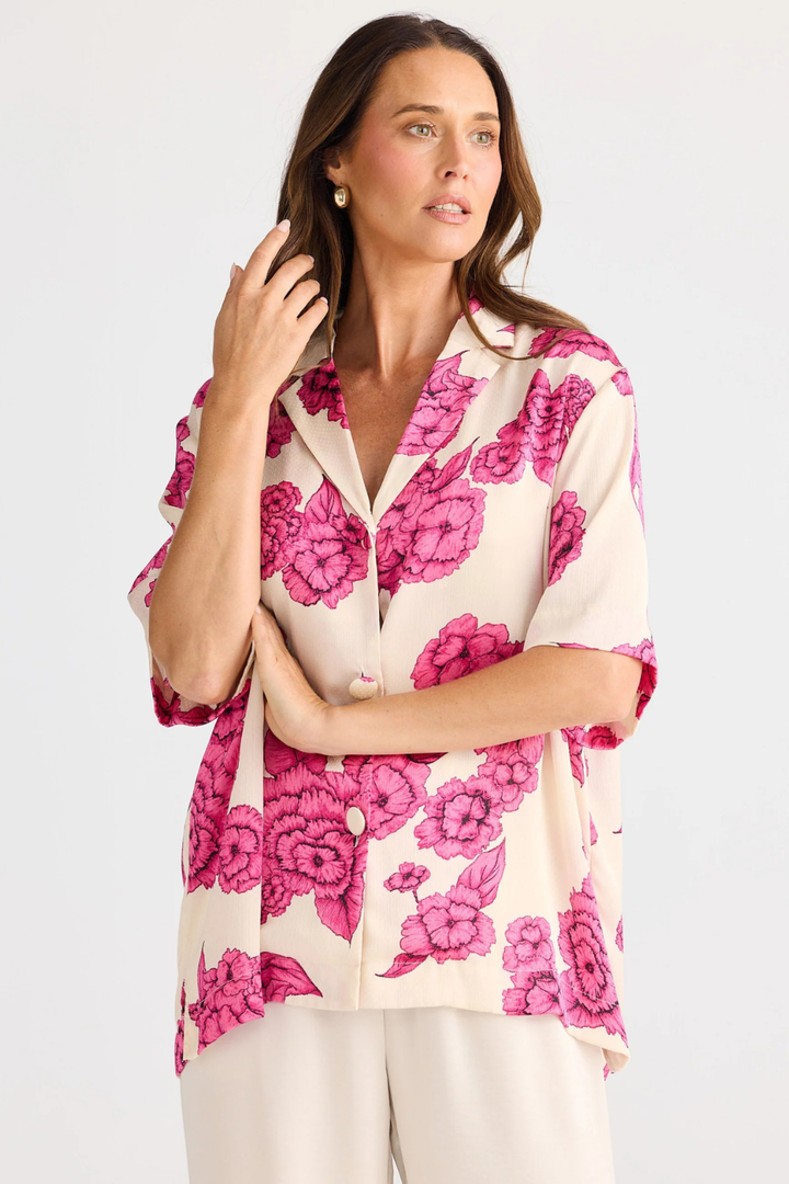 Dana Shirt - Fuchsia Bloom