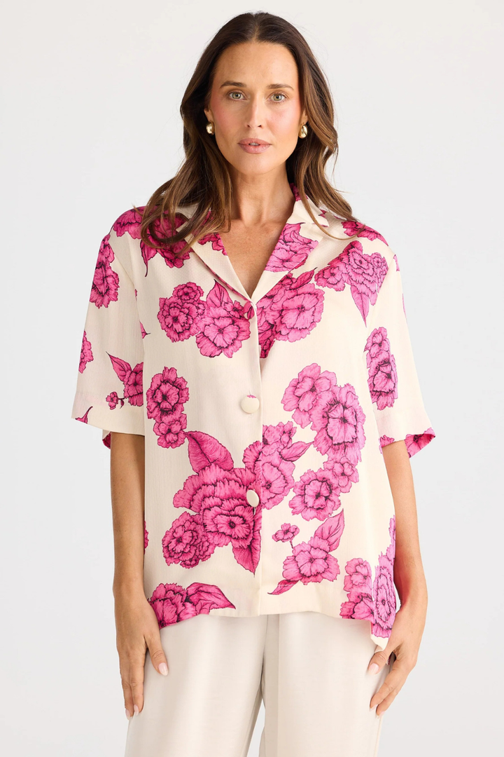 Dana Shirt - Fuchsia Bloom