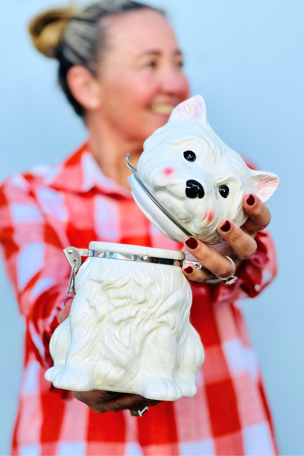 WESTIE CERAMIC STORAGE JAR