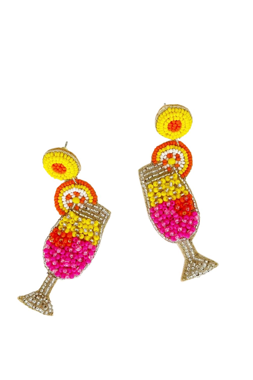Pink and orange cocktail Earrings