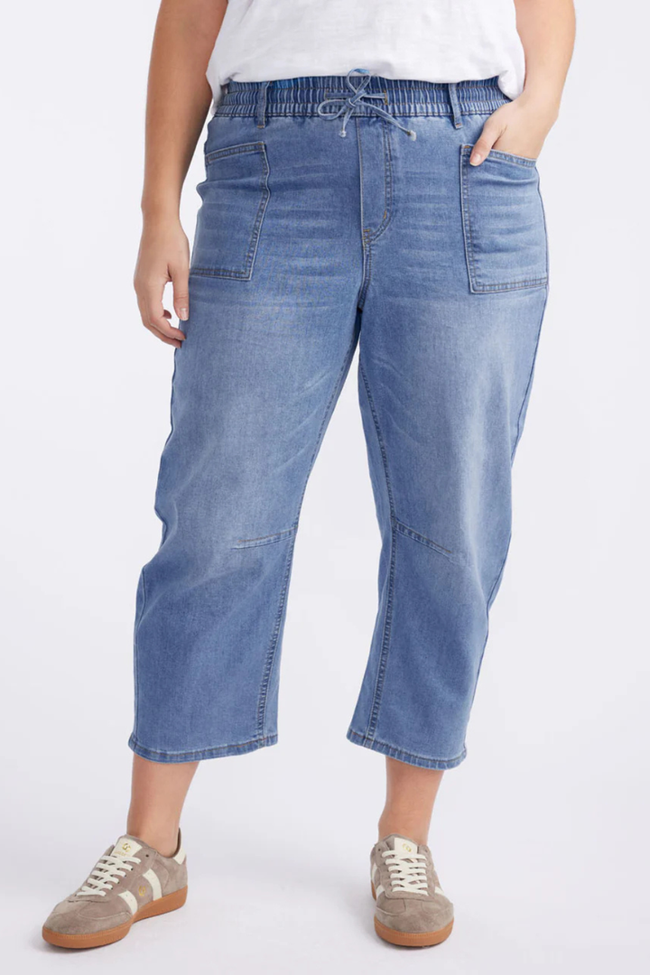 Leo Barrel Jeans - Blue Denim