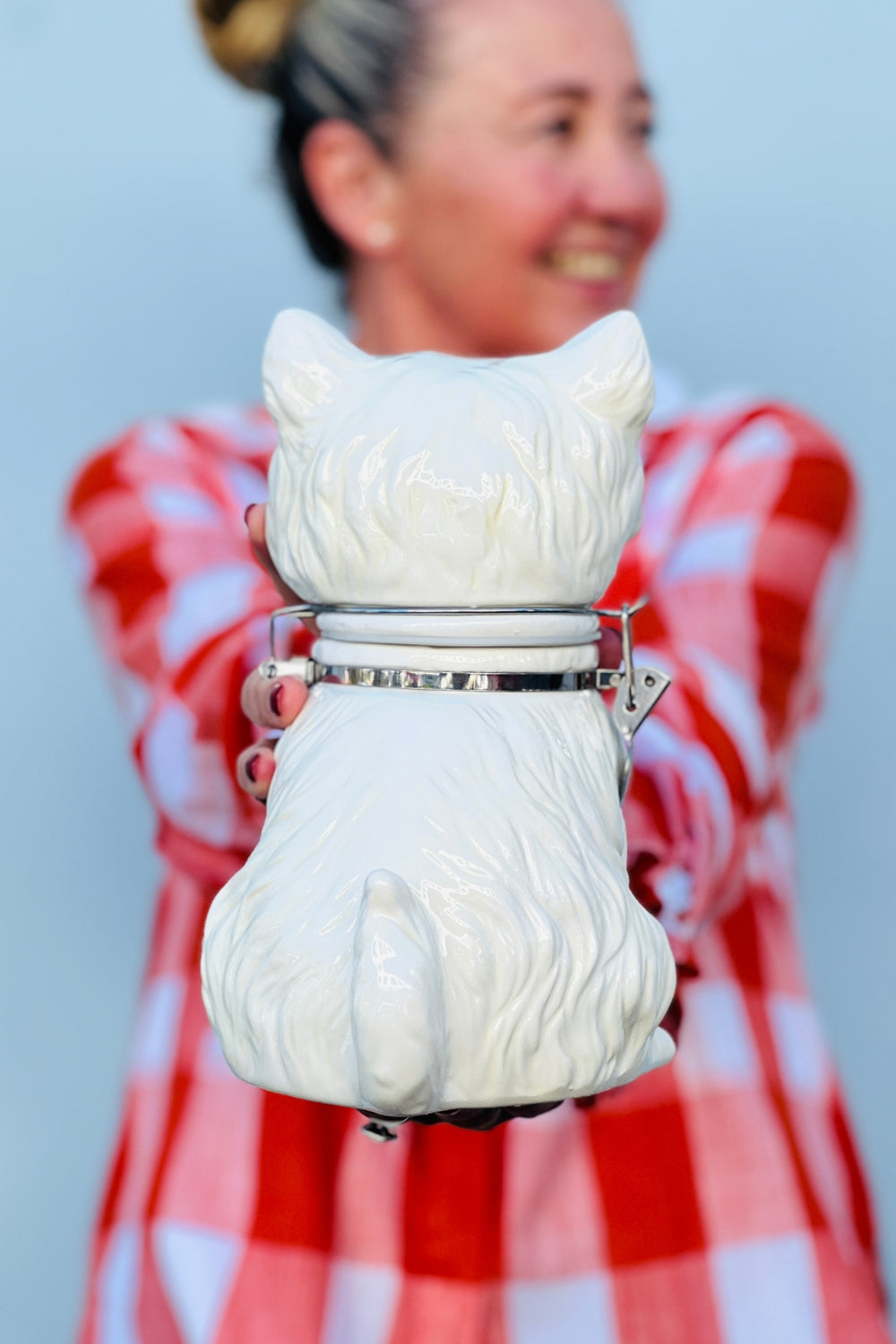 WESTIE CERAMIC STORAGE JAR