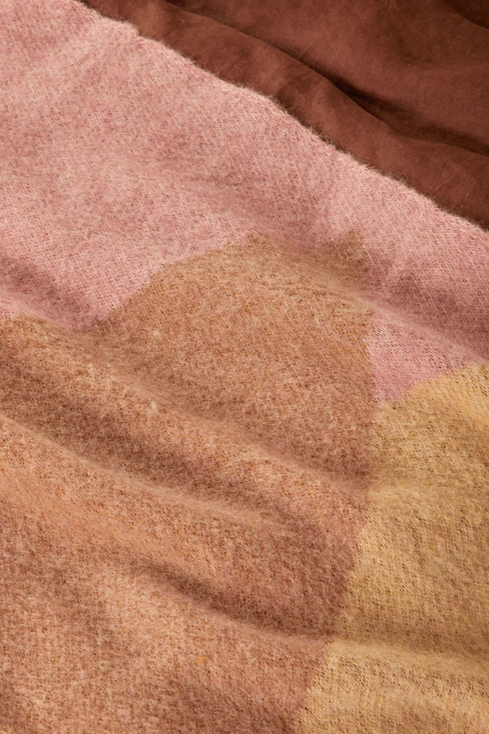 Geometric Pink Mohair Throw