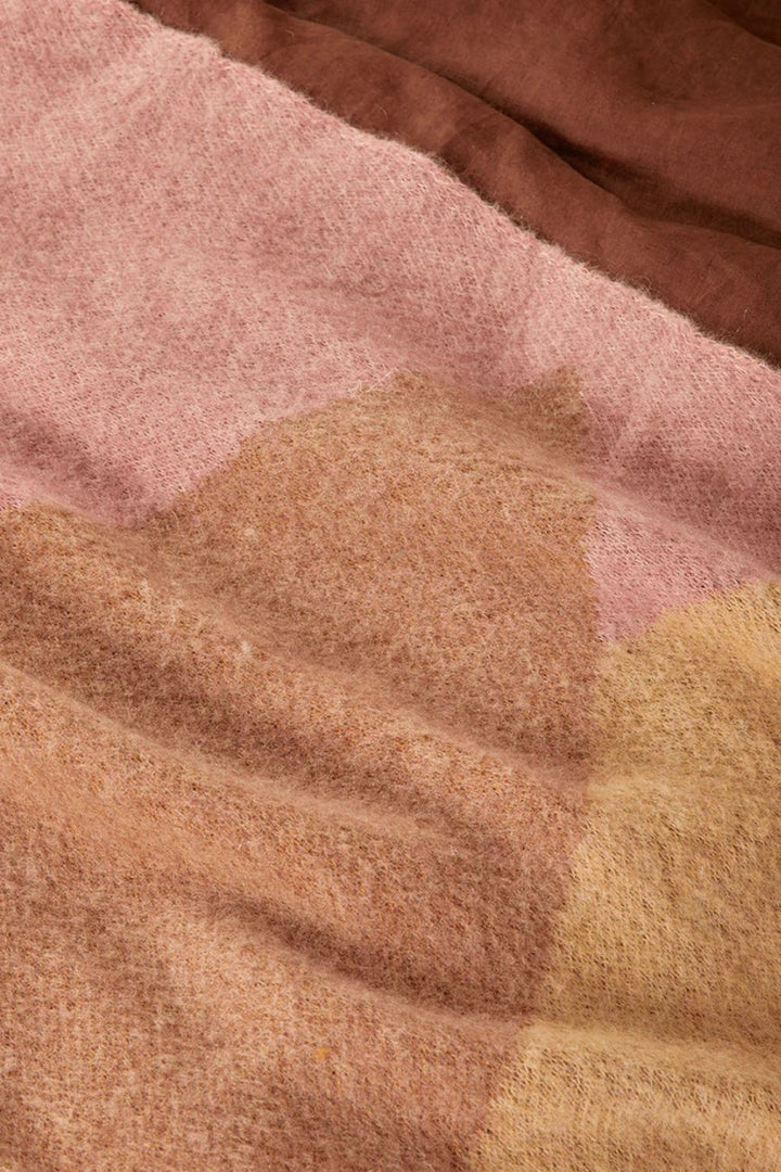 Geometric Pink Mohair Throw