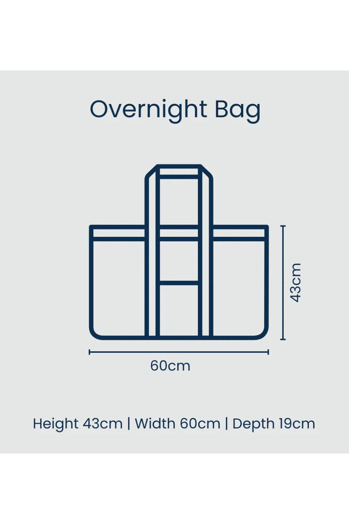 Red Blue Stripe Overnight Bag