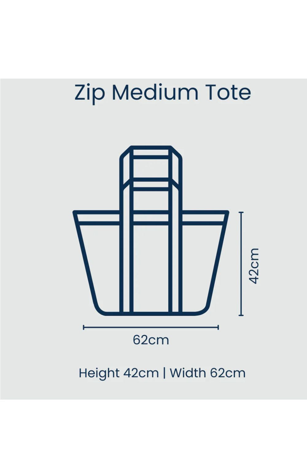 Red Blue Stripe Zip Medium Tote