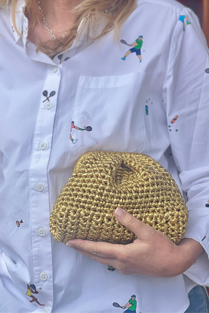 CAPRI - Gold Metallic Clutch