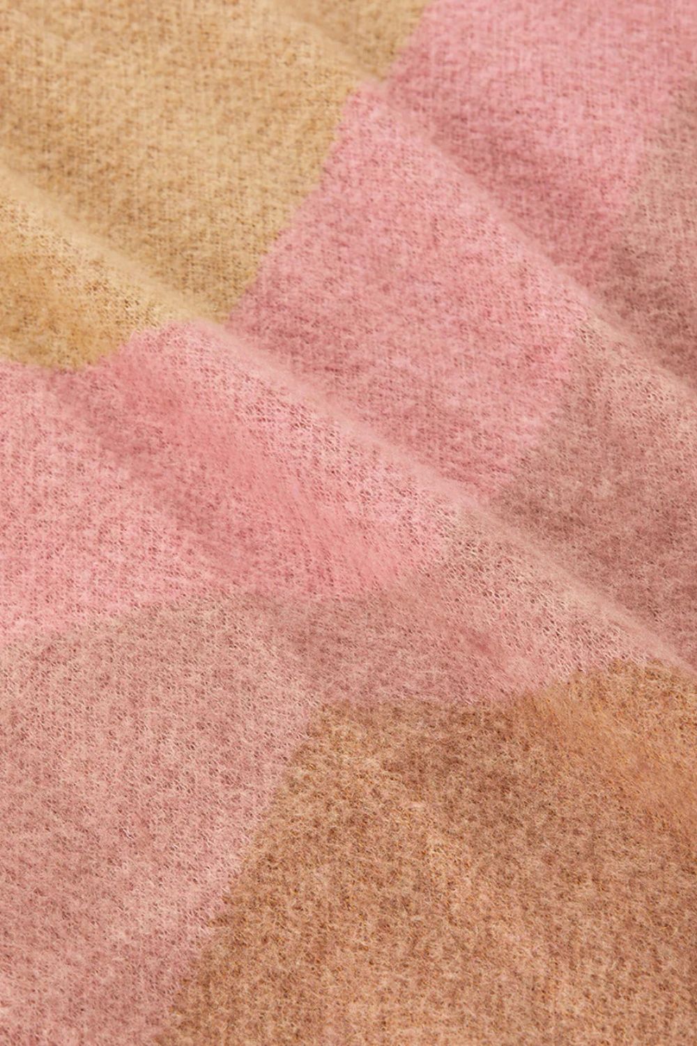 Geometric Pink Mohair Throw
