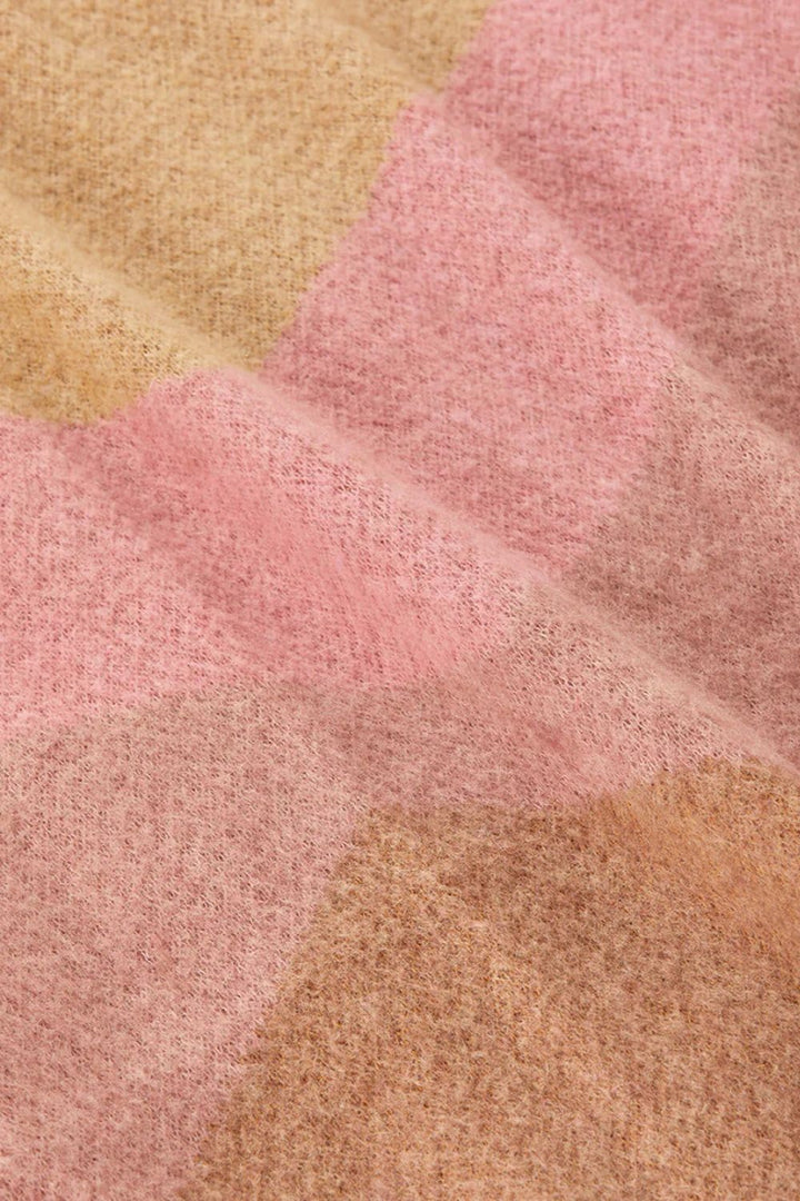 Geometric Pink Mohair Throw