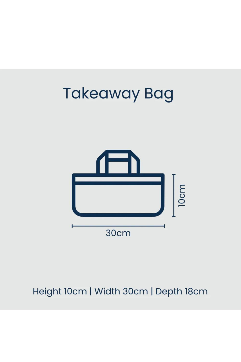 Red Blue Stripe Takeaway Bag