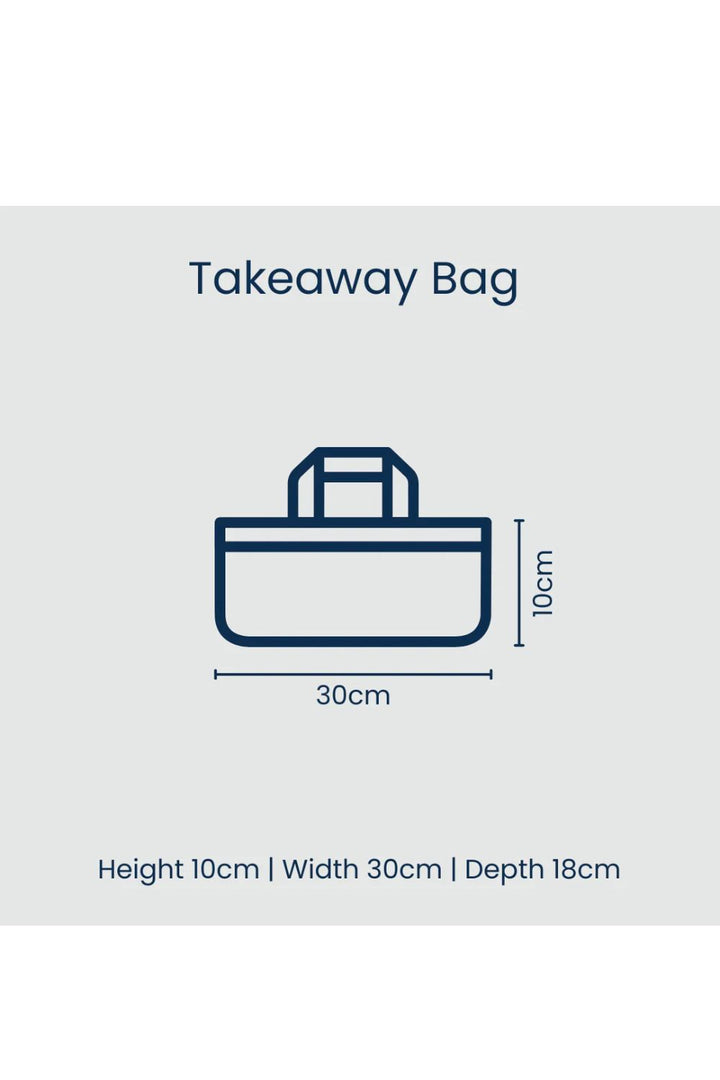 Red Blue Stripe Takeaway Bag