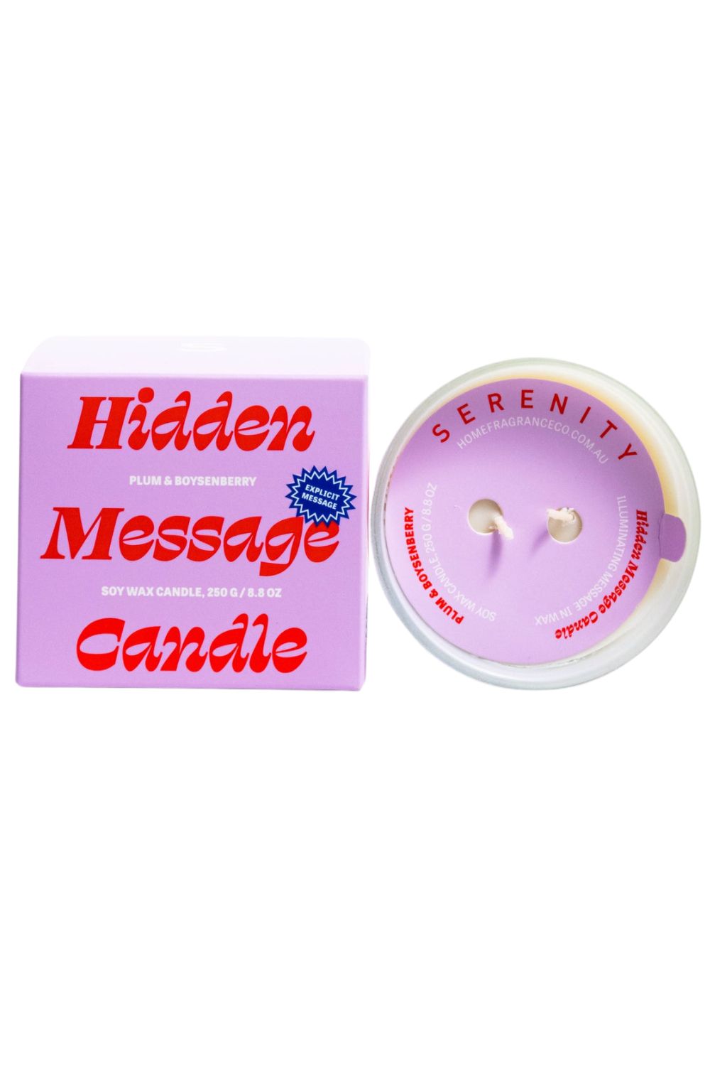 SECRET MESSAGE CANDLE - PLUM & BOYSENBERRY