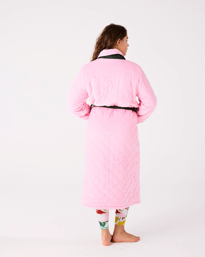 Candy Pine Quilted Velvet Robe