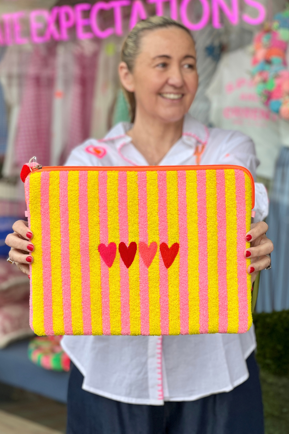 Lap Top Sleeve - Yellow and Pink