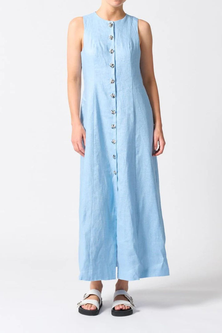 Malta Midi Dress-Sky Blue