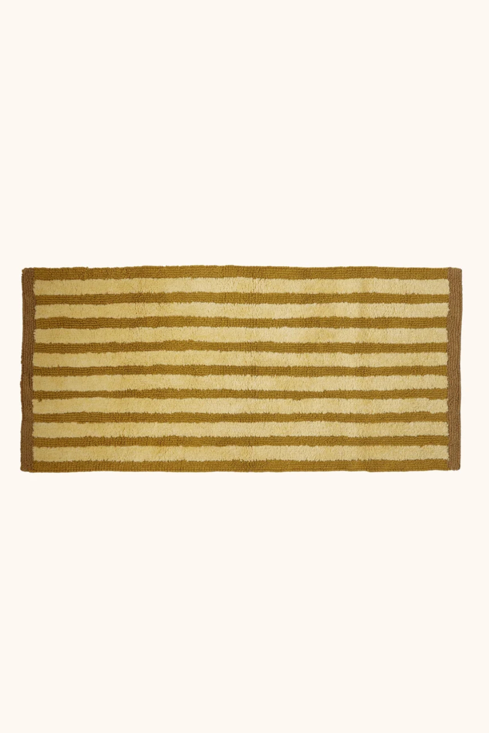 Stripe Mustard Long Bath Mat