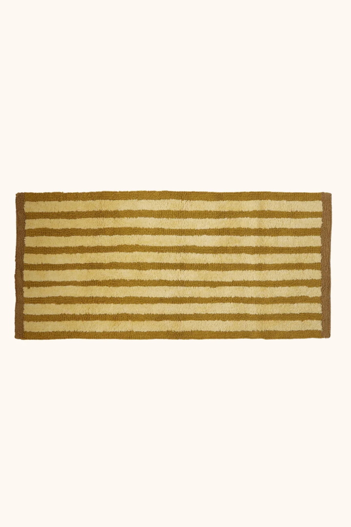 Stripe Mustard Long Bath Mat