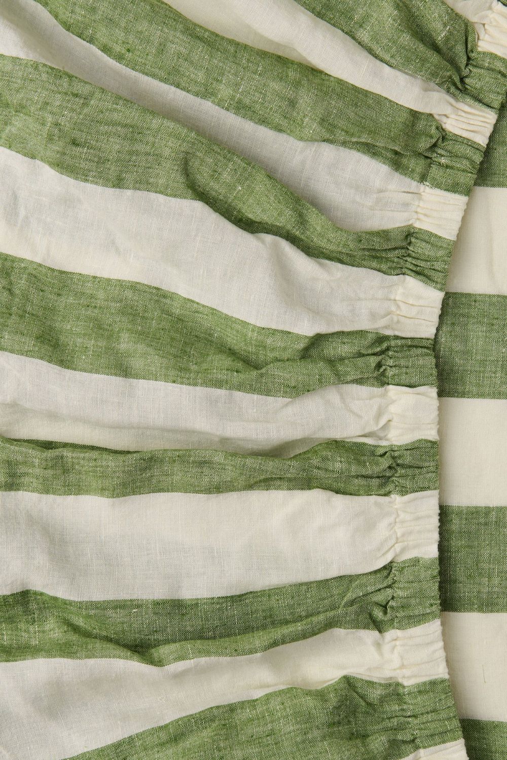 MOSS STRIPE LINEN FITTED SHEET
