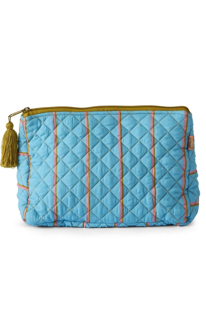 Aegean Stripe Quilted Cotton Toiletry Purse One Size