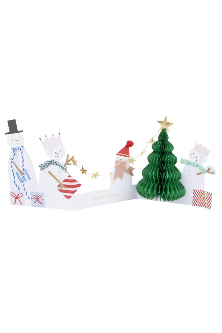 Snowman Family Concertina Christmas Card
