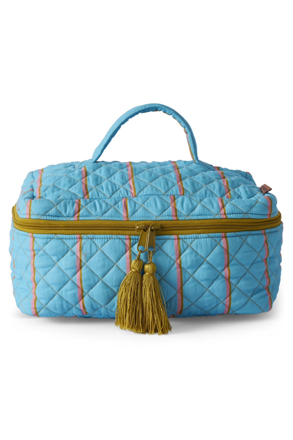 Aegean Stripe Quilted Cotton Toiletry Case One Size