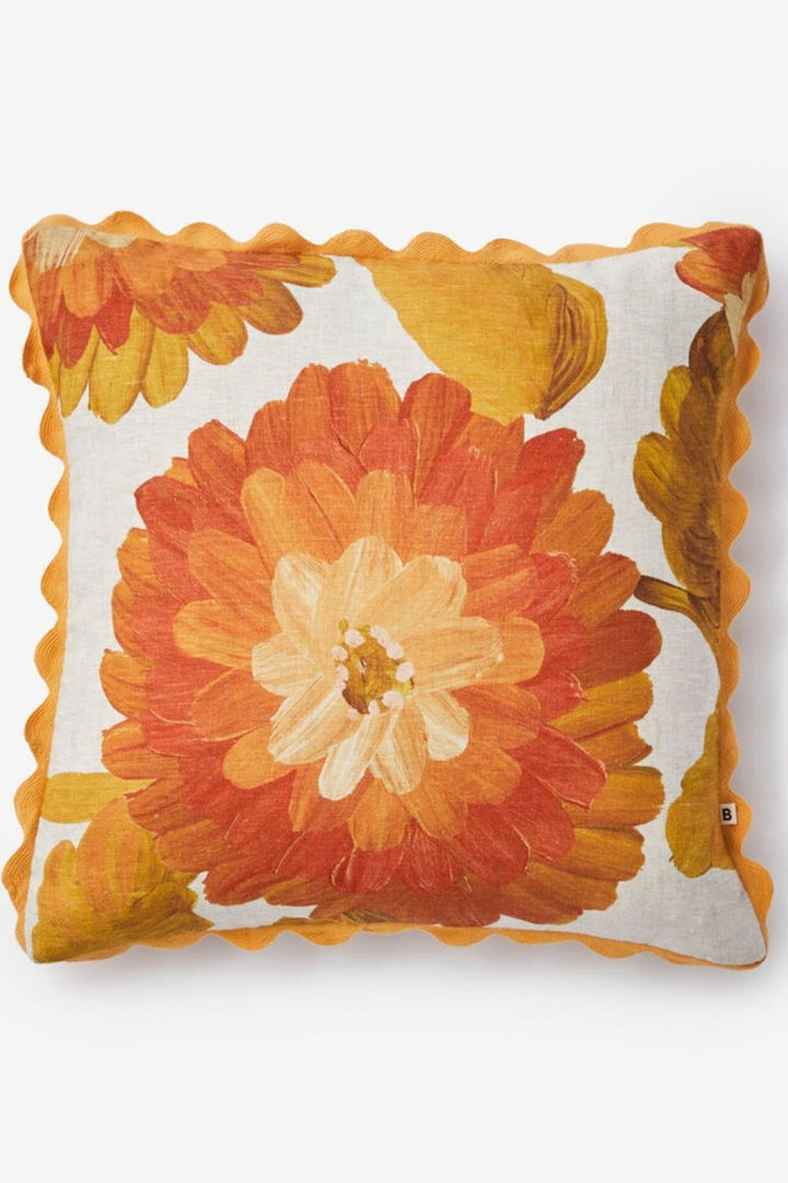 Dahlia Orange 50cm Cushion