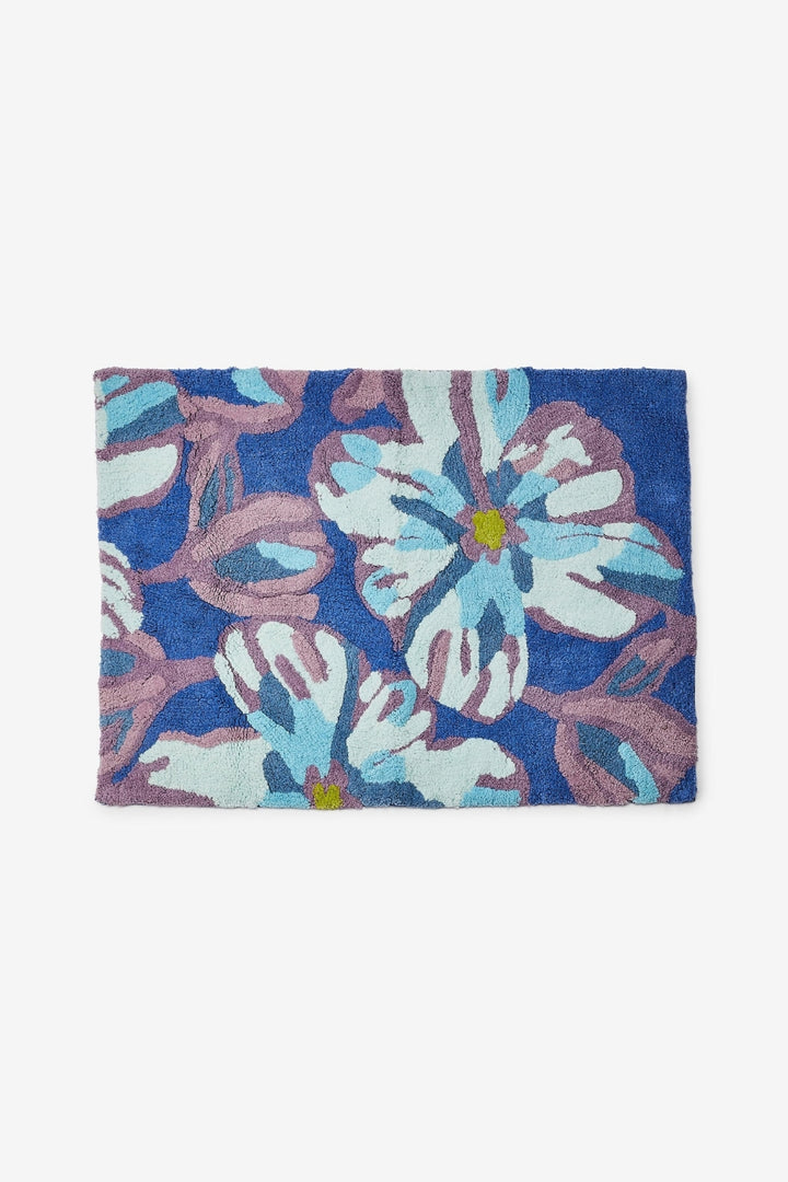 Dutch Floral Blue Bath Mat
