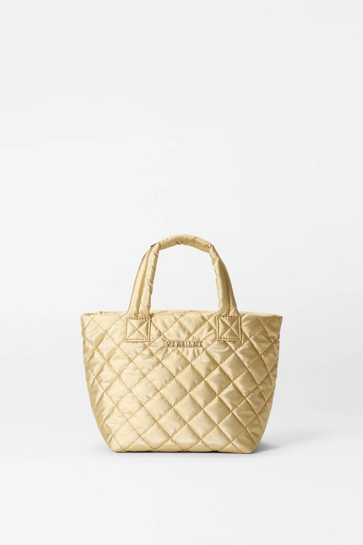 Light Gold Pearl Metallic Micro Metro Tote Deluxe