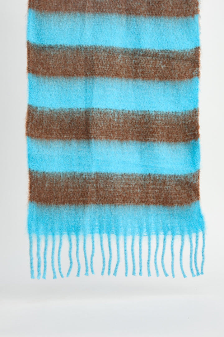 Malibu Scarf -Choc/Blue