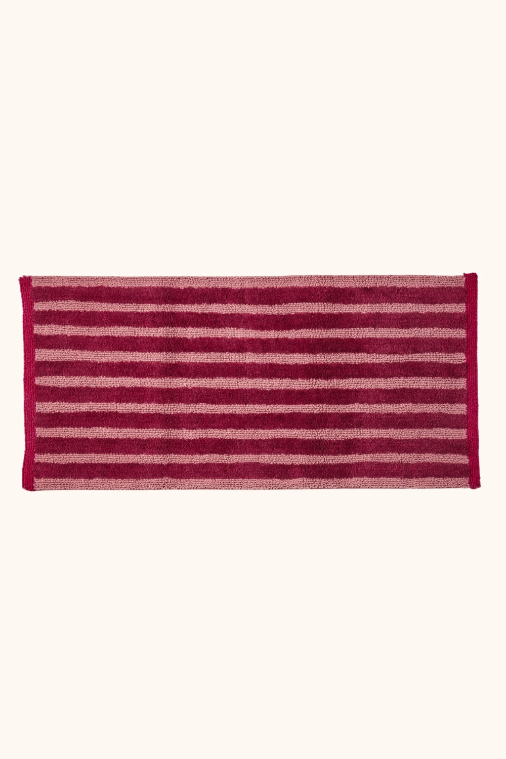 Stripe Burgundy Long Bath Mat
