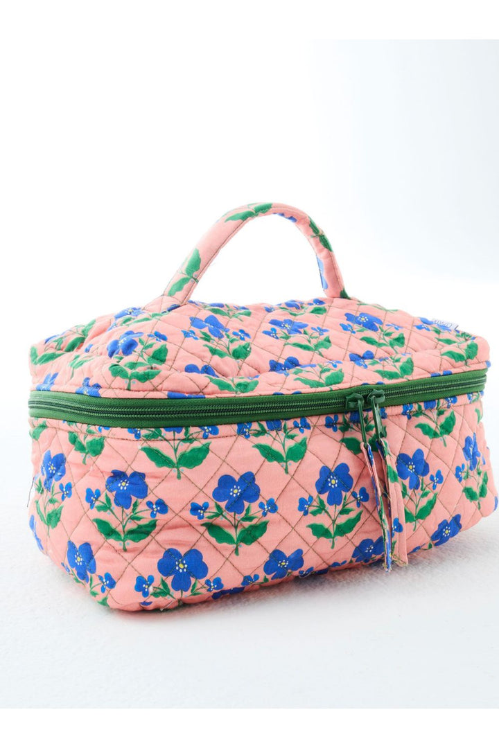 Kip&Co x Anna Spiro Indian Summer Rose Quilted Cotton Toiletry Case One Size