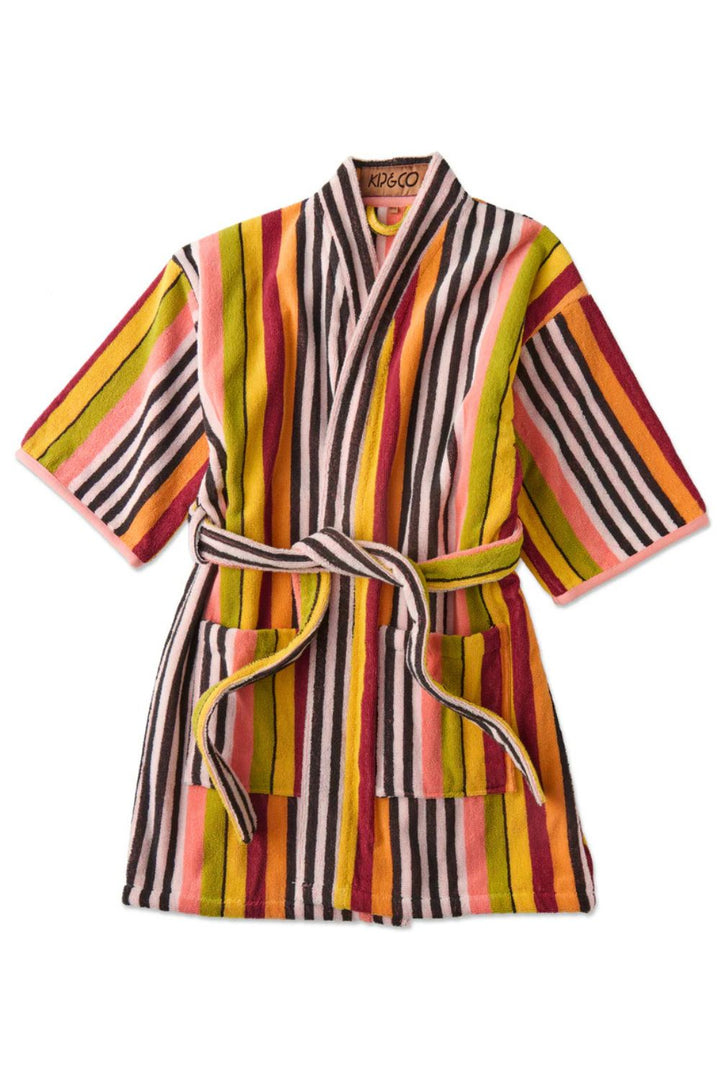 CASABLANCA STRIPE TERRY MINI ROBE