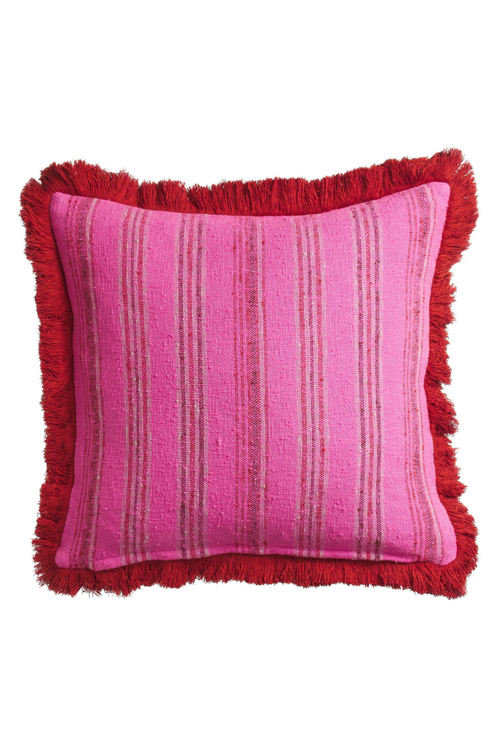 Nicolette Woven Cushion - Pansy