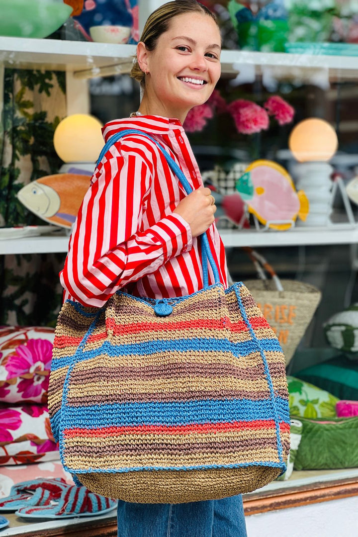 Weekend Tote - Blue Stripe