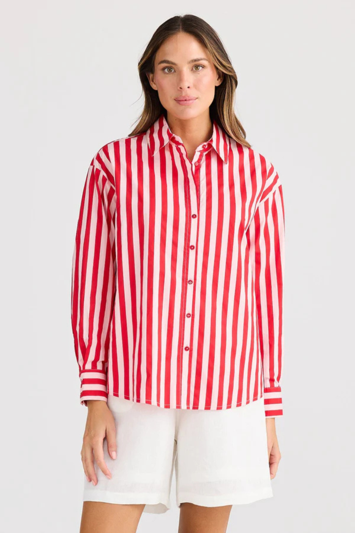 Adrift Shirt - Red Stripe