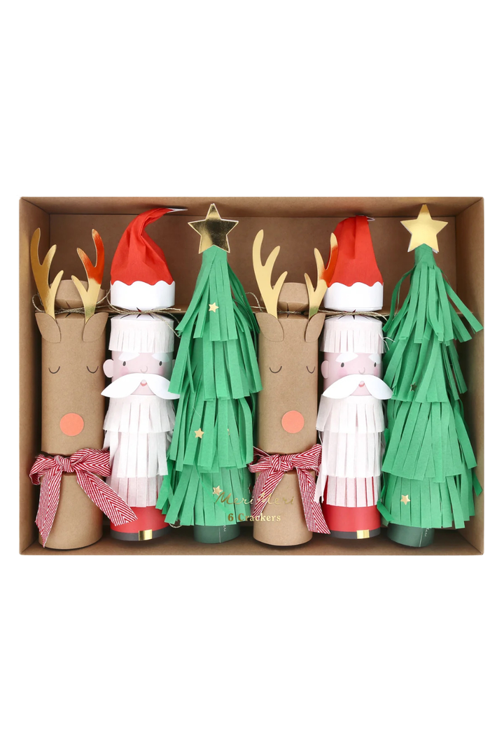 Santa, Reindeer, Tree Crackers