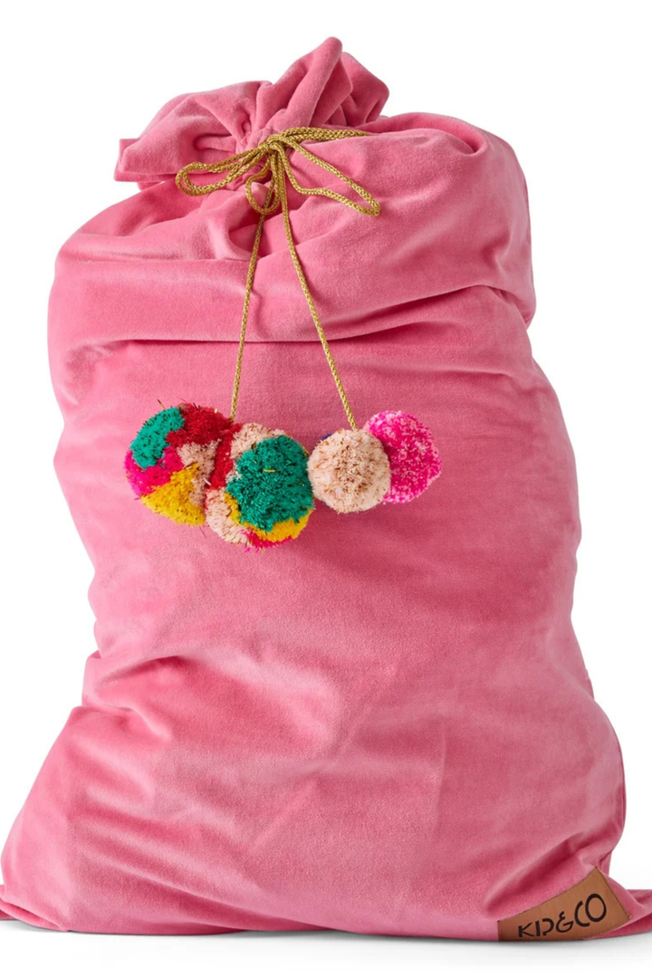 Pinky Velvet Santa Sack
