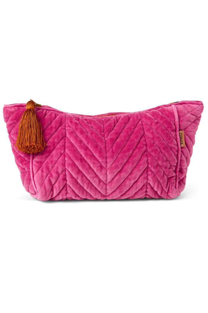 PINK VELVET TOILETRY BAG