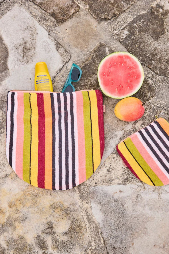 CASABLANCA STRIPE TERRY BEACH CARRY ALL POUCH