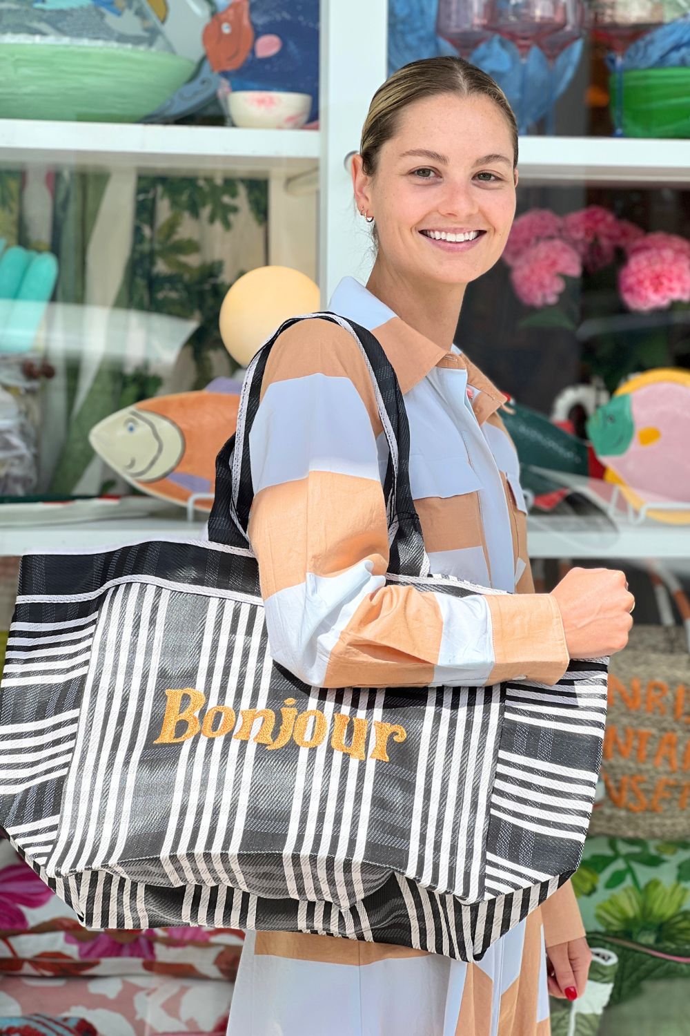 Bonjour Recycled Large Tote