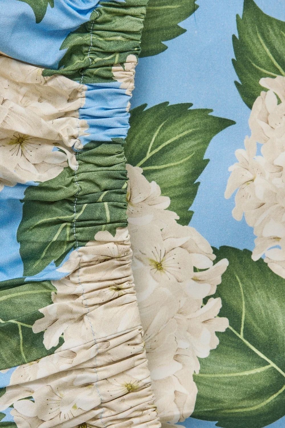Hydrangea Blue Organic Cotton Fitted Sheet