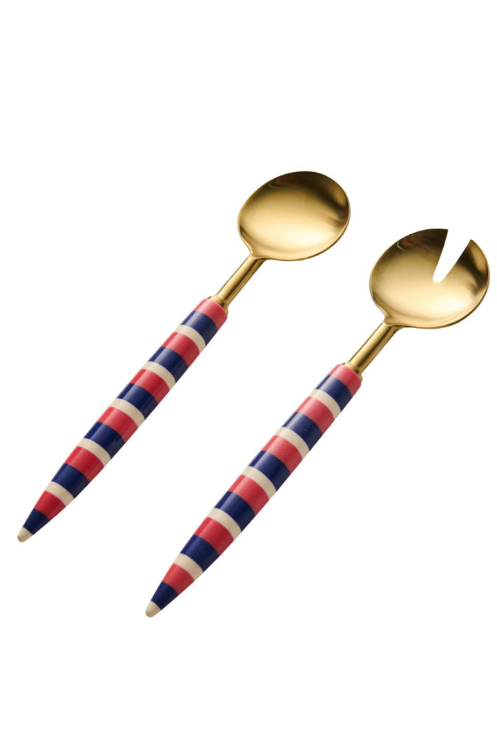 CRETE STRIPE BRASSERIE SALAD SERVERS