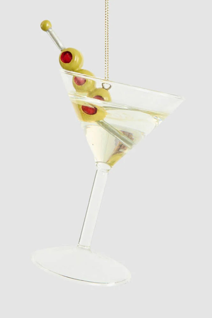 Shaken Not Stirred Glass Tree Decoration